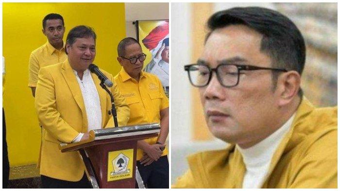 Kolase Ketua Umum DPP Golkar Airlangga dan Ridwan Kamil. Agenda Ridwan Kamil lebih penting dibanding pertemuan calon kepala daerah se-Indonesia yang dipimpin langsung Ketua Umum Golkar Airlangga Hartarto.
