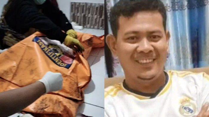 Kolase foto mayat Rusli dalam kantong jenazah pasca ditembak danndibakar KKB di Kopo Timur, Kabupaten Paniai, Provinsi Papua Tengah, Selasa (11/6/2024)