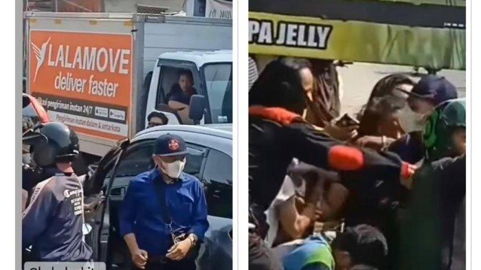 Kolase vodeo viral di media sosial (medsos) pengendara motor mengejar mobil warna silver di depannya. Dalam video tersebut pengendara motor terus meneriaki mobil Honda Mobilio berwarna silver dengan nomor polisi B-2937-FMI dengan seruang maling.