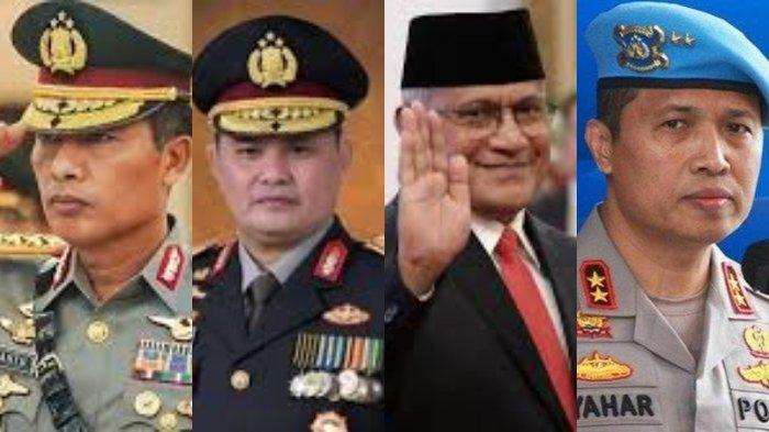 Komjen Wahyu Widada, Komjen Fadil Imran, Komjen Marthinus Hukom, Komjen Syahar Diantono. Empat jebolan Akpol 1991 berpeluang jabat Wakapolri.