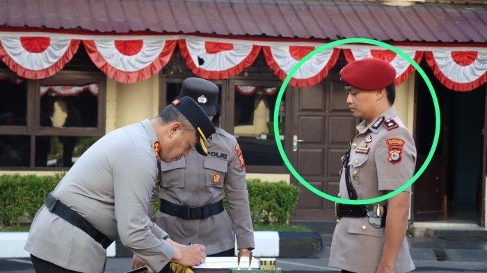 Kasat Narkoba Polrestabes Makassar Kompol Lulik Febyantara pengganti AKBP Doli M Tanjung dilantik di halaman Mapolrestabes Makassar, Jumat (30/8/2024).