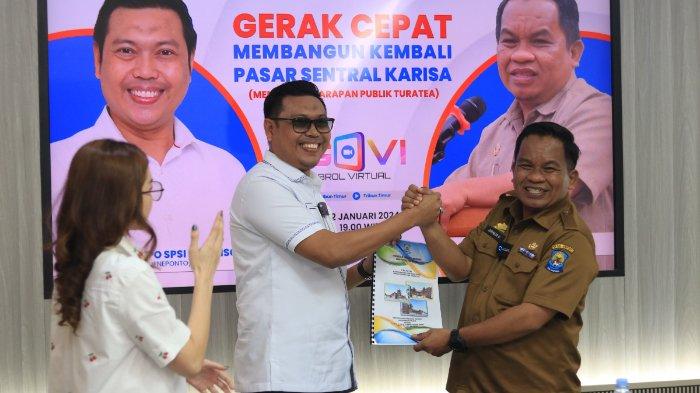 Pj Bupati Jeneponto, Junaedi Bakri dan Mukhtar Tompo saat menjadi narasumber pada acara “ngovi” atau ngobrol virtual yang diadakan Tribun Timur, Senin (22/1/2024).