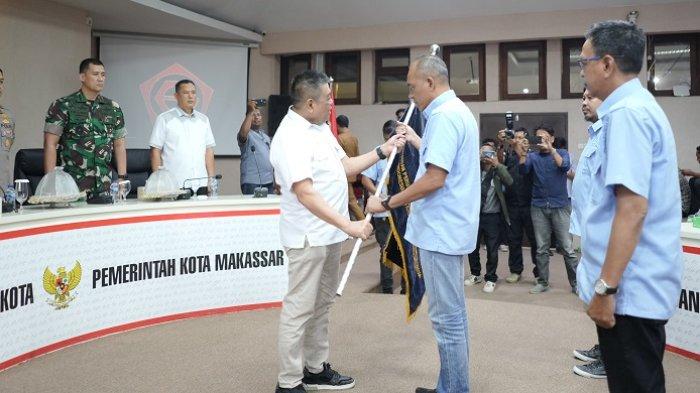 PELANTIKAN GAPEKSINDO- Pelantikan pengurus Gapeksindo Makassar di Aula Balai Kota Makassar, Jl Ahmad Yani, Senin (19/5/2025) sore. Wali Kota Makassar, Munafri Arifuddin dipercayakan sebagai Dewan Penasehat Gapeksindo Kota Makassar periode 2025–2030.
