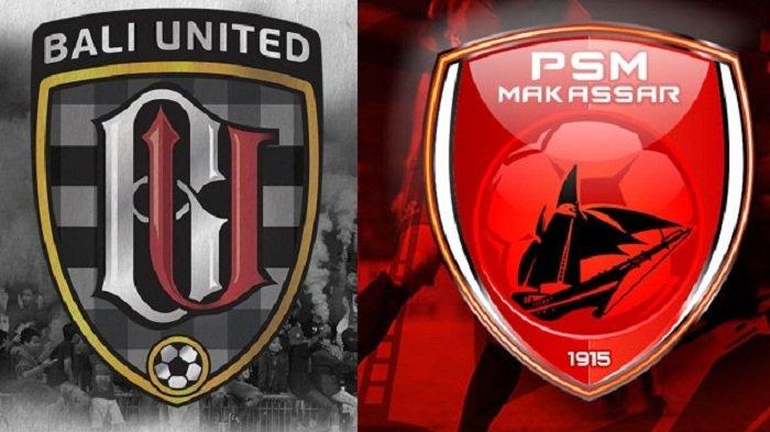 Pertandingan PSM Makassar vs Bali United.