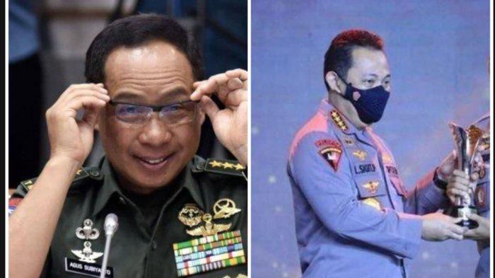Panglima TNI Jenderal Agus Subiyanto (kiri) dan Kapolri Jenderal Listyo Sigit (Kanan) 