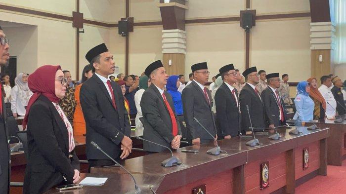 Pelantikan Tujuh Komisioner KPID Sulsel periode 2024-2027 di Kantor Gubernur Sulsel, Rabu (9/10/2024)
