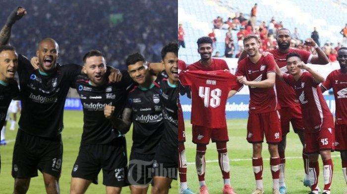 Skuat Persib Bandung dan PSM Makassar.