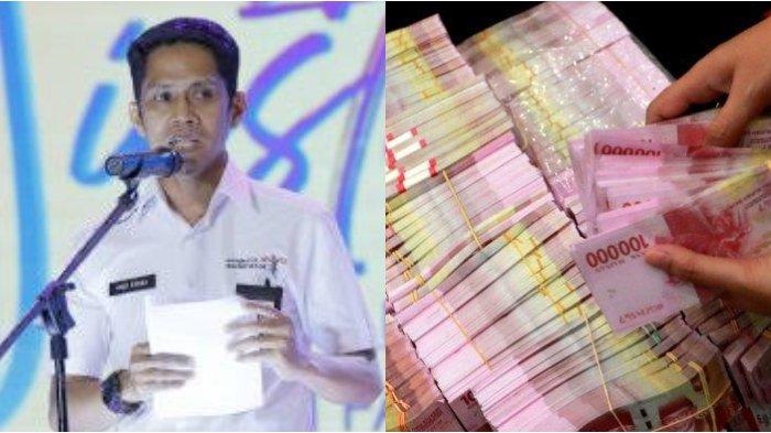 Plt Kadispora Makassar Andi Engka B Djemma dan ilutrasi uang korupsi - Andi Engka diperiksa Kejari Makassar atas dugaan penyelewengan dana hibah Komite Olahraga Masyarakat Indonesia (Kormi) Makassar.