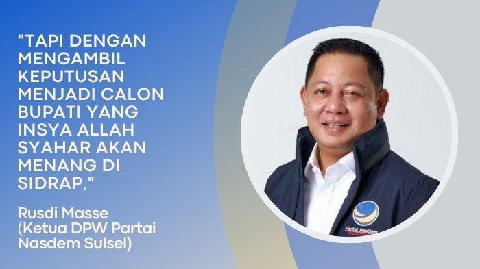 Ketua DPW Partai Nasdem, Rusdi Masse saat kegiatan Nasdem Mendengar di Nasdem Building, Kota Makassar, Sabtu (20/4/2024).