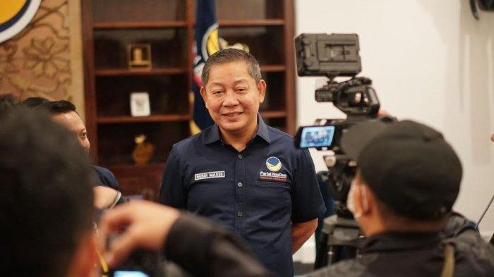 RUSDI MASSE - Ketua DPW Nasdem Sulsel Rusdi Masse Mappasessu (RMS) kumpulkan seluruh kader, Jumat (16/5/2025) malam ini.