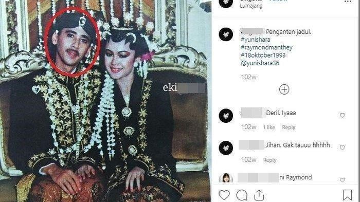 Foto lawas momen pernikahan Raymond Manthey dan Yuni Shara pada 1993 silam. Pernikahan Raymond Manthey dan Yuni Shara hanya bertahan empat bulan.