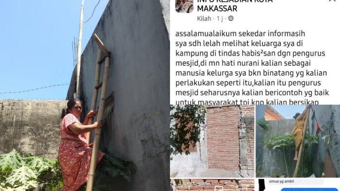 Rumah IRT buruh cuci tertutup tembok masjid dan harus naik tangga kalau mau keluar
