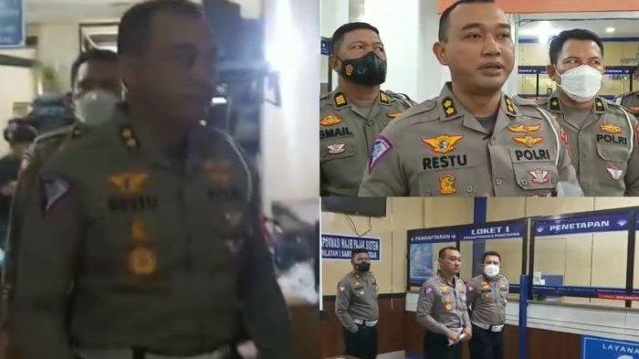 Kolase suasan sidak Kasubdit Regident Ditlantas Polda Sulsel AKBP Restu di Samsat Makassar
