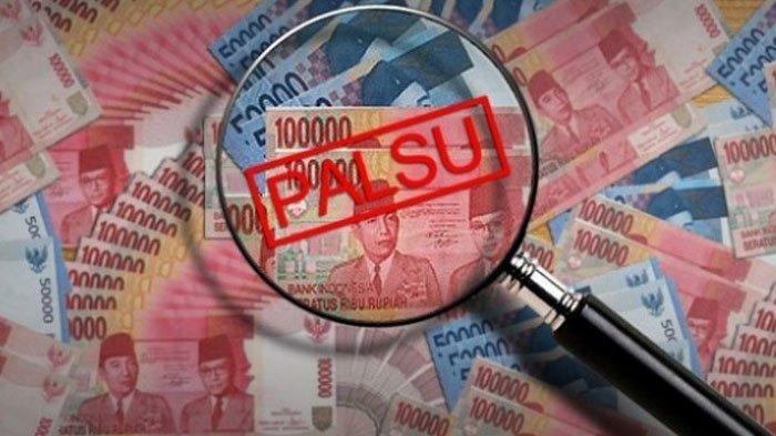 Ilustrasi uang palsu.