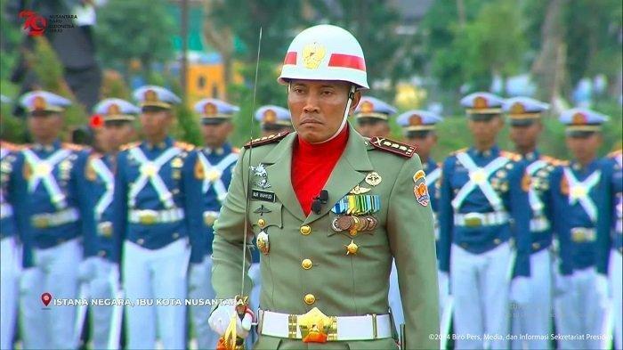 Kolonel Infanteri Nur Wahyudi saat menjadi Komandan Upacara HUT ke-79 RI di IKN, Sabtu (17/8/2024).