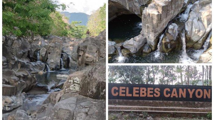 Suasana Destinasi wisata Celebes Canyon di Desa Libureng, Kecamatan Tanete Riaja, Kabupaten Barru, Sulsel.