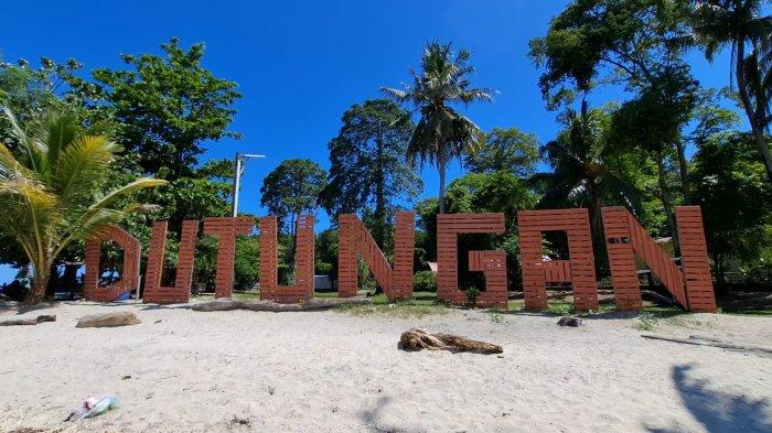 Suasana liburan akhir pekan di Pulau Dutungan di Desa Cilellang, Kecamatan Mallusetasi, Kabupaten Barru, Sulsel, Minggu (13/7/2025).