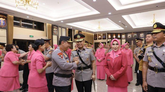 Suasana upacara Sertijab di Mabes Polri Jakarta dipimpin Kapolri Jenderal Listyo Sigit Prabowo, Sabtu (28/9/2024).