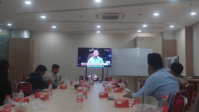 Ketua TKD Prabowo-Gibran Sulsel Andi Damisnur Nobar Debat Capres di AAS ...