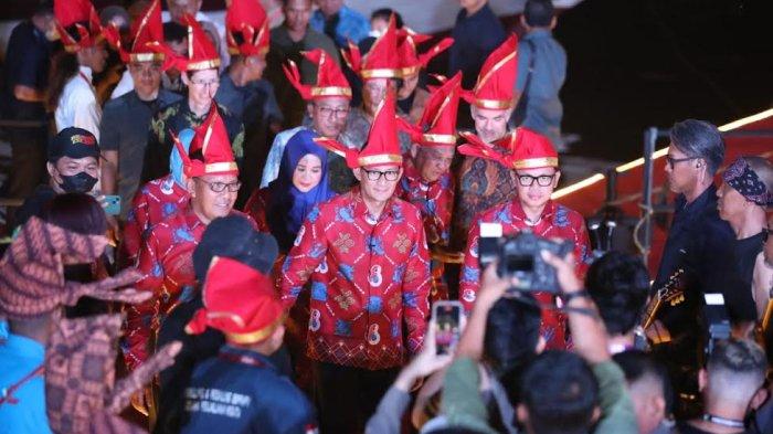 Tamu-tamu VIP F8 Makassar di Anjungan Pantai Losari, Rabu (23/8/2023).