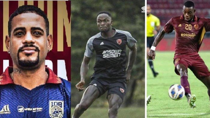 Trio lini depan PSM Makassar Ze Paulo, Victor Mansaray dan Adilson Silva siap tempur lawan Persikabo pada pekan 20 Liga 1 2023/2024, Kamis (23/11/2023).