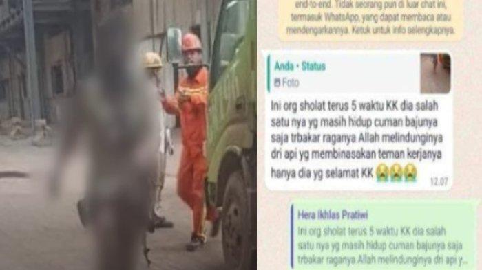 Video pekerja selamat dari Ledakan Tungku Smelter PT Indonesia Tsingshan Stainless Steel (ITSS) di Kabupaten Morowali, Sulawesi Tengah, beredar di Facebook.