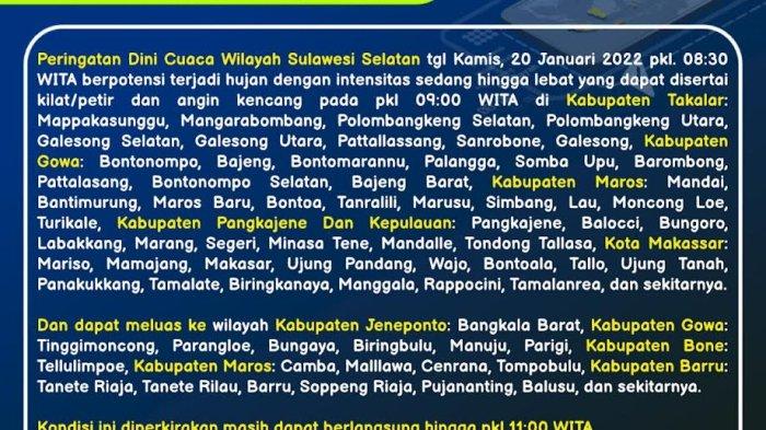 BMKG keluarkan peringatan cuaca ekstrem Jawa Barat hari ini