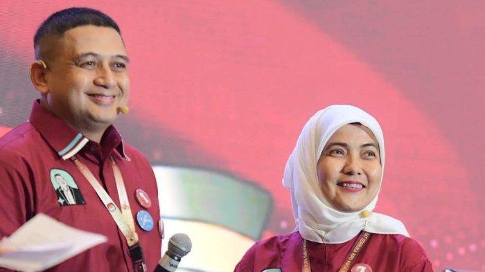 Pasangan calon Wali Kota dan Wakil Wali Kota Makassar, Munafri Arifuddin dan Aliyah Mustika Ilham, dalam kampanye Pilwali Makassar 2024