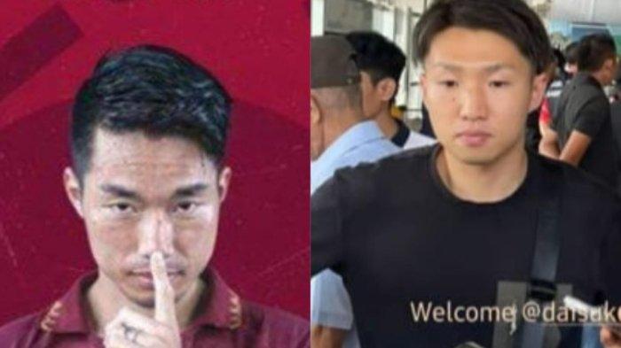 Calon pemain baru PSM Makassar Daisuke Sakai dan eks pemain PSM Kenzo Nambu