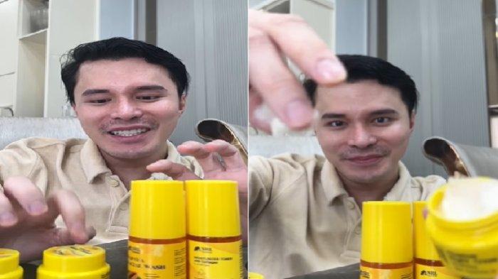 Dokter estetika dan kecantikan ternama di Indonesia, dr Oky Pratama memperlihatkan produk NRL.