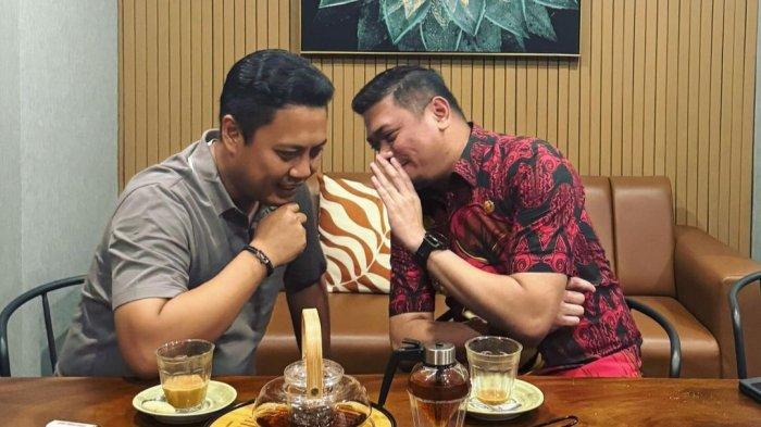 Adnan Purichta Ichsan membagikan foto bersama dengan Ketua Gerindra Sulsel Andi Iwan Darmawan Aras (AIA), Jumat (7/6/2024)