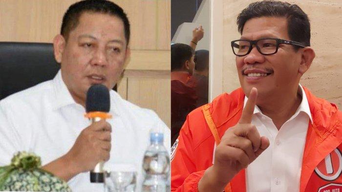 Kolase foto Ketua DPW NasDem Sulsel Rusdi Masse Mappasessu (kiri) dan Cawagub Sulsel Azhar Arsyad (kanan)