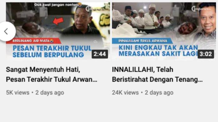 Viral di YouTube Video Artis Tukul Arwana Disebut Meninggalkan Dunia