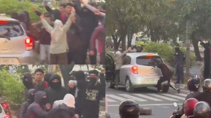 Polisi Buru Pelaku Pengrusakan Mobil Saat Aksi May Day di Makassar - Tribun-timur.com