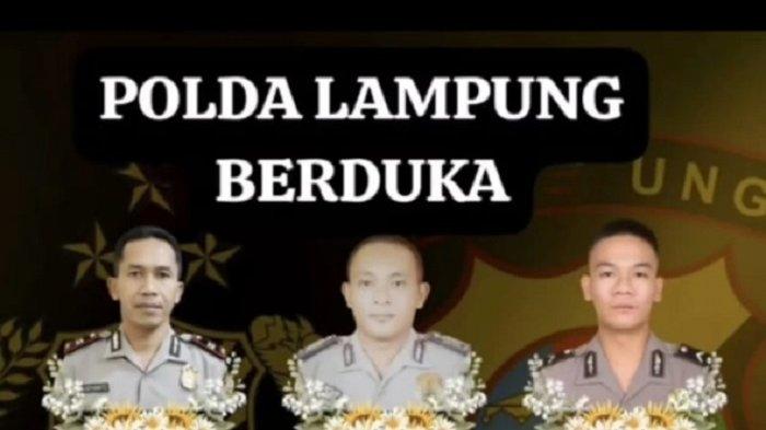 3 POLISI TEWAS - Ucapan belasungkawa Polda Lampung atas tewasnya tiga anggota polisi saat saat menggerebek arena judi sabung ayam di Kampung Karang Manik, Kecamatan Negara Batin, Kabupaten Way Kanan, Lampung, Senin (17/3/2025) sore, diposting di akun Instagram @humas_poldalampung. Ketiga korban yakni Kapolsek Negara Batin Way Kanan Iptu Lusiyanto, serta dua anggotanya, Bripka Petrus Apriyanto dan Bripda M Ghalib Surya Ganta.