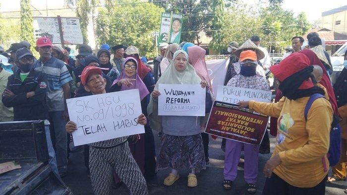 Aksi Unjuk Rasa Petani Polongbangkeng Utara Tolak Perpanjangan HGU PTPN XIV