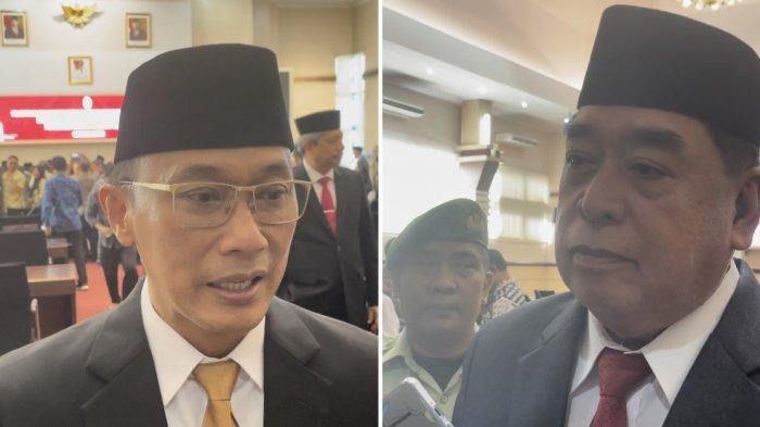 Pj Gubernur Sulsel Prof Zudan Arif (Kiri) dan Abdul Hayat Gani (Kanan)  