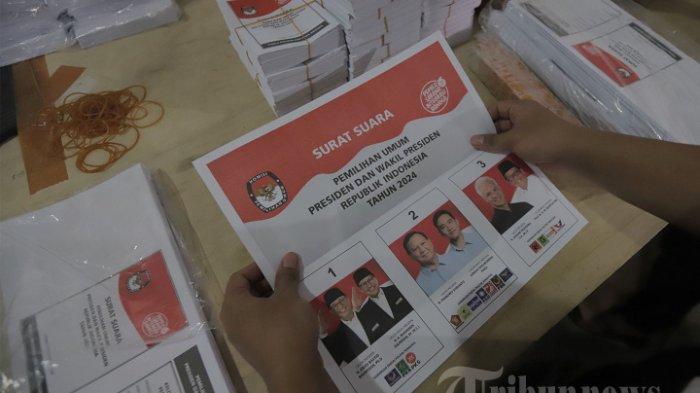 Surat suara Pilpres 2024. 