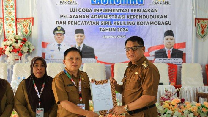 Pj Wali Kota Abdullah Mokoginta Launching Pelayanan Administrasi Dukcapil Kotamobagu Sulut 2024