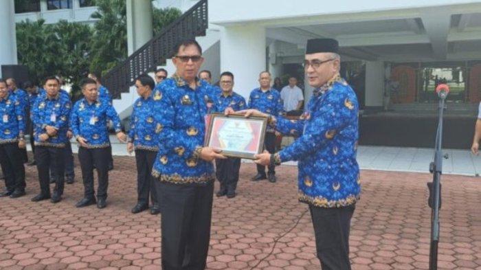 Apel KORPRI yang dipimpin Sekretaris Daerah Provinsi Sulawesi Utara, Steve Kepel di lapangan Kantor Gubernur Sulut, Senin (18/3/2024)