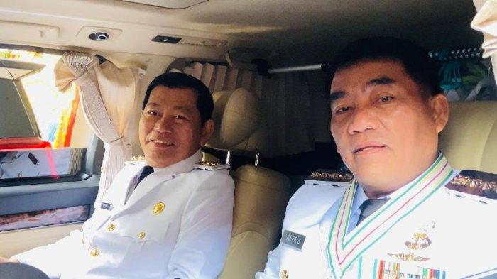 BERTEMU: Gubernur Sulawesi Utara Yulius Selvanus Komaling dengan Wakil Gubernur Victor Mailangkay diabadikan beberapa waktu yang lalu. Gubernur Sulawesi Utara Yulius Selvanus Komaling bertemu dengan Wakil Gubernur Victor Mailangkay di Akademi Militer (Akmil) Magelang, Jawa Tengah, Kamis (27/2/2025). Victor tiba dengan para wakil kepala daerah lainnya.Dia datang dengan seragam komando cadangan.