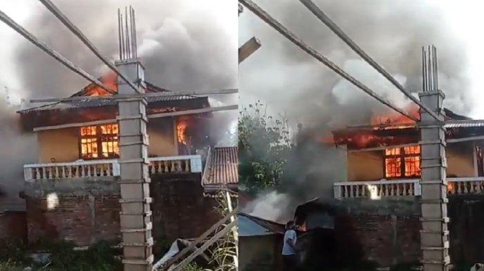 BREAKING NEWS Viral Video Kebakaran di Manado Sulut Pagi ini, Asap Tebal Membumbung, Perekam:Tolong