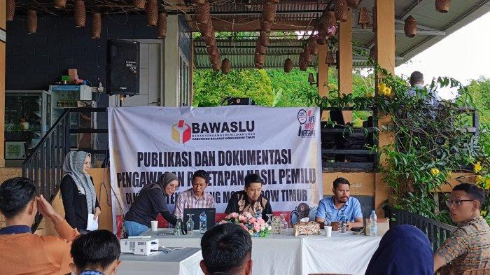 Bawaslu Kabupaten Boltim Provinsi Sulawesi Utara (Sulut) menggelar Dokumentasi Pengawasan dan Penetapan Hasil Pemilu, Jumat 19 April 2024 di Goba Molunow.