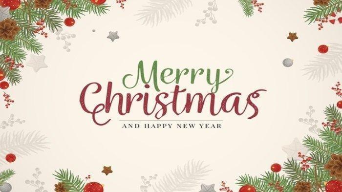 Poster ucapan Selamat Natal dan Tahun Baru