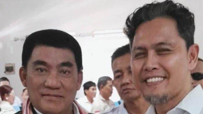 Cagub Sulut, Yulius Selvanus yang juga Ketua DPD Gerindra Sulut bersama dengan Ketua DPD Projo Sulut, Vebry T Haryadi.