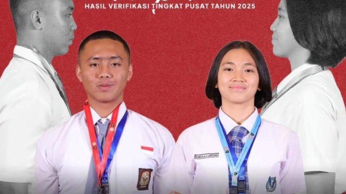 TERPILIH - Calon Paskibraka Nasional asal Sulawesi Utara, Firji Beeg dan Bianca Alessia Christabella Lantang. Pengumuman calon Paskibraka tingkat pusat disampaikan pada Rabu 2 Juli 2025 melalu media sosial BPIP RI.