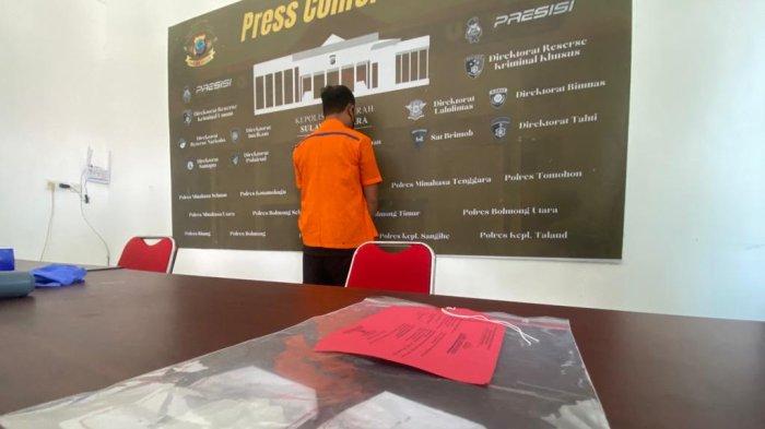 Konferensi pers pengungkapan kasus narkotika jenis sabu-sabu oleh Polda Sulawesi Utara, Selasa (10/10/2023).