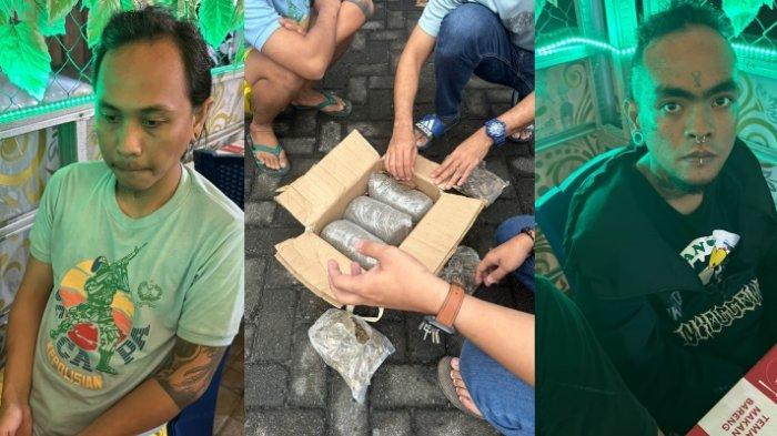 Tim Resmob Polda Sulawesi Utara backup Timsus Ditresnarkoba Polda Sulsel mengamankan 3 kilogram ganja di Kota Manado.