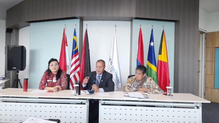 konferensi pers event Coral Triangle Day 2024 di Sekretariat Regional CTI - CFF di Kairagi, Manado, Sulut, Jumat (31/5/2024).