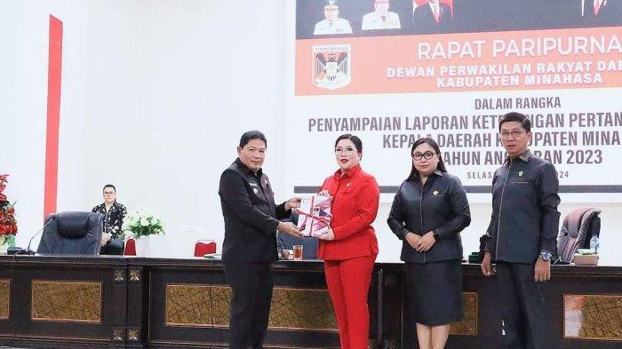 Dewan Perwakilan Rakyat Daerah (DPRD) Kabupaten Minahasa menggelar Rapat Paripurna Laporan Keterangan Pertanggungjawaban (LKPJ) Kepala Daerah tahun anggaran 2023.